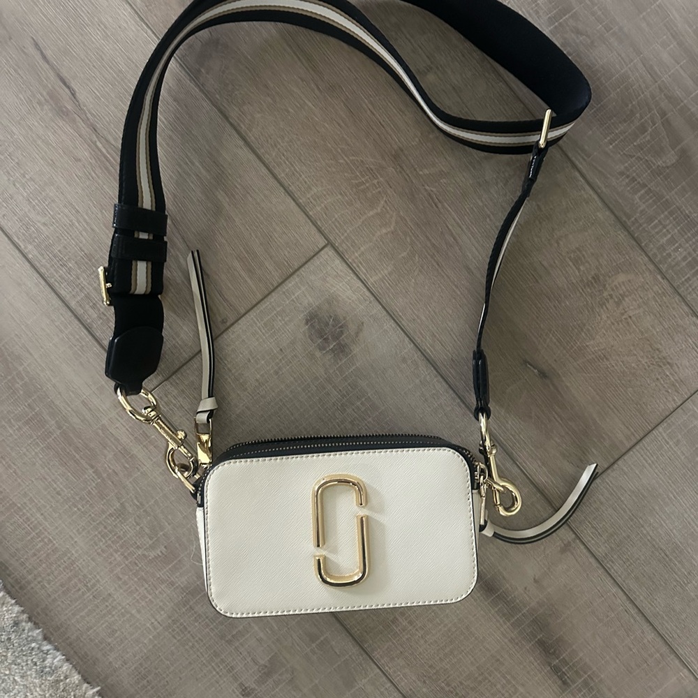 Marc Jacobs Cream and Black Crossbody Bag